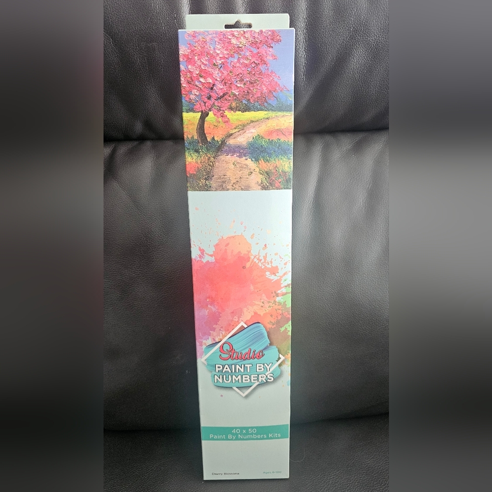 Brand New • Studio Paint by Numbers Kit • 40 X 50 • Cherry Blossoms